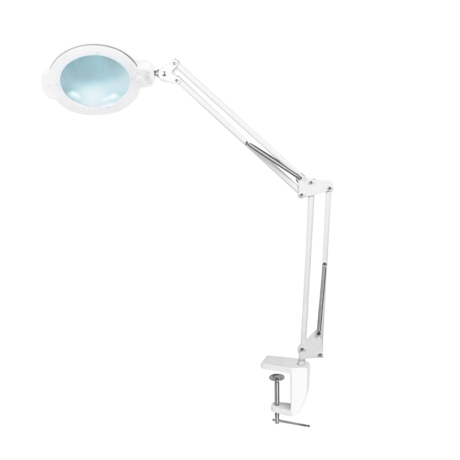 Kosmetická lampa s lupou s úchytem na stůl - 3D